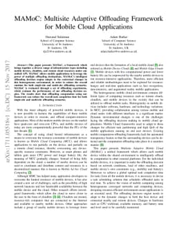 MAMoC: Multisite Adaptive Offloading Framework for Mobile Cloud
  Applications