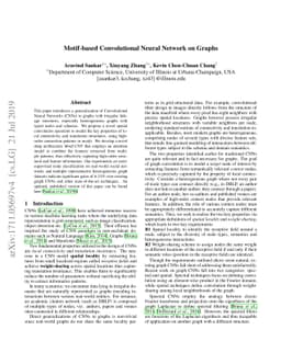 Motif-based Convolutional Neural Network on Graphs