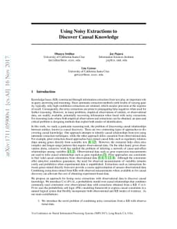 Using Noisy Extractions to Discover Causal Knowledge