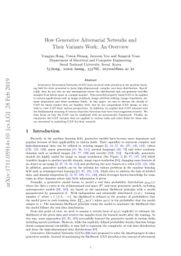 How Generative Adversarial Networks and Their Variants Work: An Overview