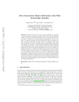 Zero-Annotation Object Detection with Web Knowledge Transfer