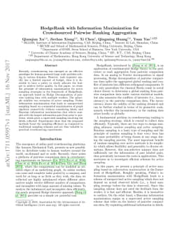 HodgeRank with Information Maximization for Crowdsourced Pairwise
  Ranking Aggregation