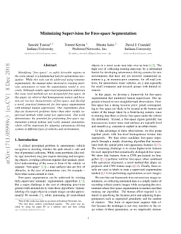 Minimizing Supervision for Free-space Segmentation