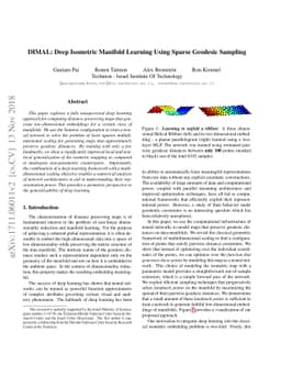 DIMAL: Deep Isometric Manifold Learning Using Sparse Geodesic Sampling
