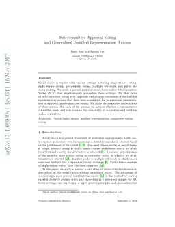 Sub-committee Approval Voting and Generalised Justified Representation
  Axioms