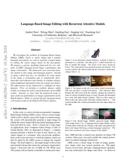 Language-Based Image Editing with Recurrent Attentive Models