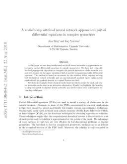 A unified deep artificial neural network approach to partial
  differential equations in complex geometries