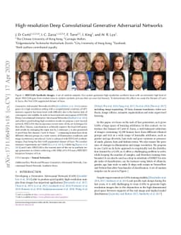 High-resolution Deep Convolutional Generative Adversarial Networks