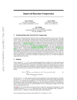 Improved Bayesian Compression