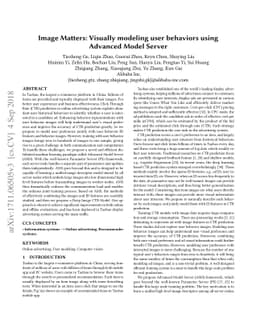 Image Matters: Visually modeling user behaviors using Advanced Model
  Server