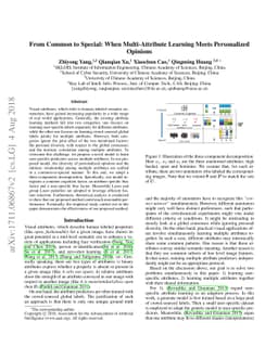 From Common to Special: When Multi-Attribute Learning Meets Personalized
  Opinions
