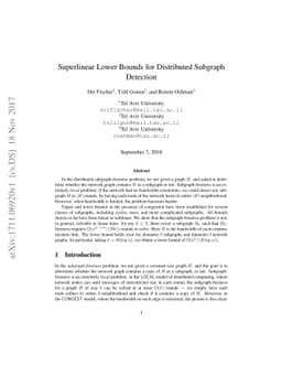 Superlinear Lower Bounds for Distributed Subgraph Detection