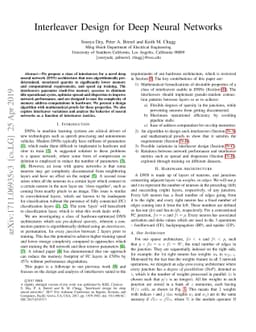 Interleaver Design for Deep Neural Networks