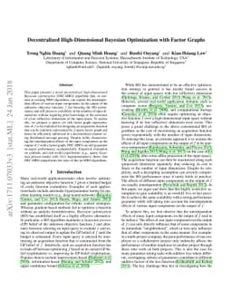 Decentralized High-Dimensional Bayesian Optimization with Factor Graphs