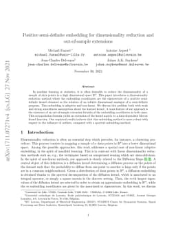 Positive semi-definite embedding for dimensionality reduction and
  out-of-sample extensions