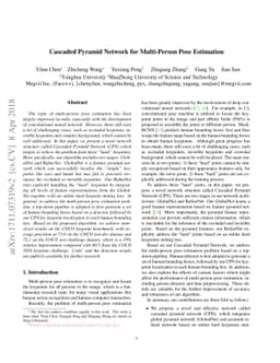 Cascaded Pyramid Network for Multi-Person Pose Estimation