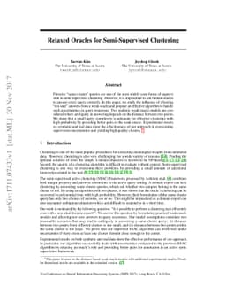 Relaxed Oracles for Semi-Supervised Clustering