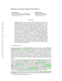 Residual Gated Graph ConvNets