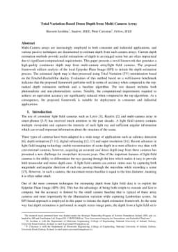 Total Variation-Based Dense Depth from Multi-Camera Array