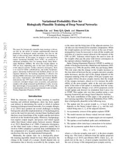 Variational Probability Flow for Biologically Plausible Training of Deep
  Neural Networks