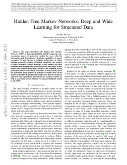 Hidden Tree Markov Networks: Deep and Wide Learning for Structured Data