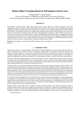 Robust Object Tracking Based on Self-adaptive Search Area