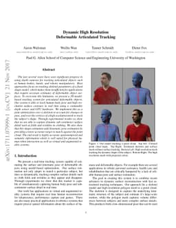 Dynamic High Resolution Deformable Articulated Tracking