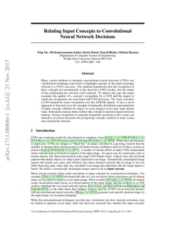 Relating Input Concepts to Convolutional Neural Network Decisions