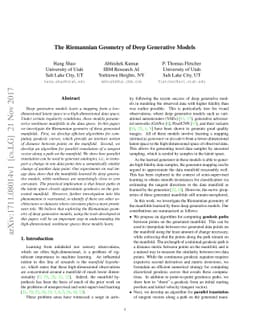The Riemannian Geometry of Deep Generative Models