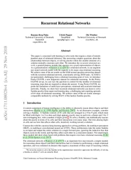 Recurrent Relational Networks