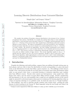 Learning Discrete Distributions from Untrusted Batches
