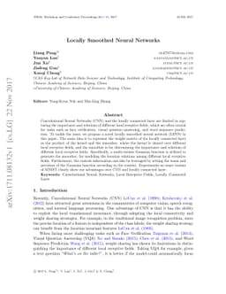 Locally Smoothed Neural Networks