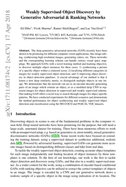 Weakly Supervised Object Discovery by Generative Adversarial & Ranking
  Networks
