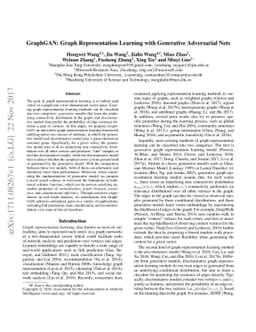GraphGAN: Graph Representation Learning with Generative Adversarial Nets