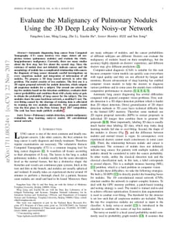 Evaluate the Malignancy of Pulmonary Nodules Using the 3D Deep Leaky
  Noisy-or Network