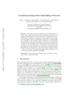 Conditional Image-Text Embedding Networks