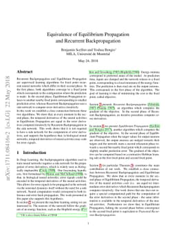 Equivalence of Equilibrium Propagation and Recurrent Backpropagation