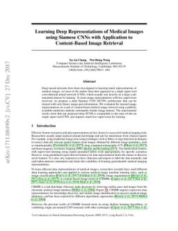 Learning Deep Representations of Medical Images using Siamese CNNs with
  Application to Content-Based Image Retrieval
