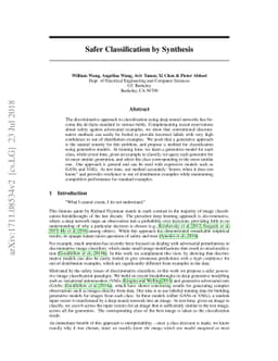 Safer Classification by Synthesis