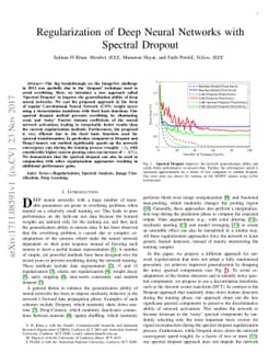 Regularization of Deep Neural Networks with Spectral Dropout