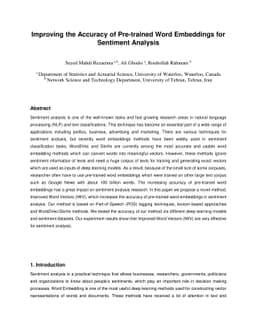 Improving the Accuracy of Pre-trained Word Embeddings for Sentiment
  Analysis