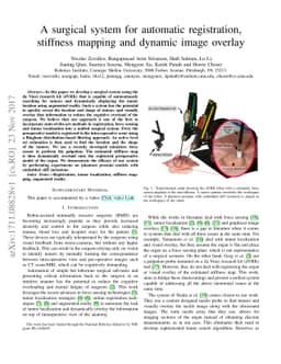 A surgical system for automatic registration, stiffness mapping and
  dynamic image overlay