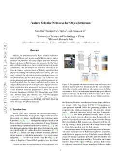 Feature Selective Networks for Object Detection
