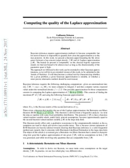 Computing the quality of the Laplace approximation