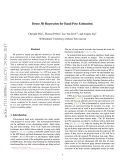 Dense 3D Regression for Hand Pose Estimation