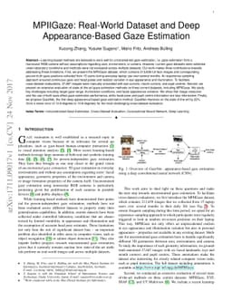 MPIIGaze: Real-World Dataset and Deep Appearance-Based Gaze Estimation