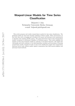 Warped-Linear Models for Time Series Classification