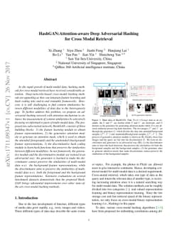 HashGAN:Attention-aware Deep Adversarial Hashing for Cross Modal
  Retrieval
