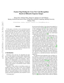 Feature Map Pooling for Cross-View Gait Recognition Based on Silhouette
  Sequence Images