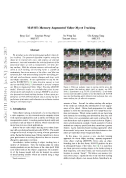 MAVOT: Memory-Augmented Video Object Tracking